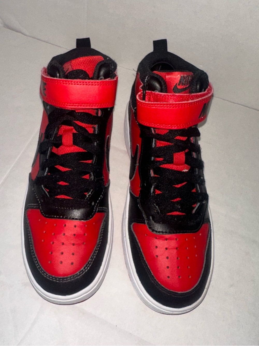 Nike Court Borough Mid 2 Shoes Youth Size 4.5Y Red Black Strap CD7782-602 - Picture 5 of 7